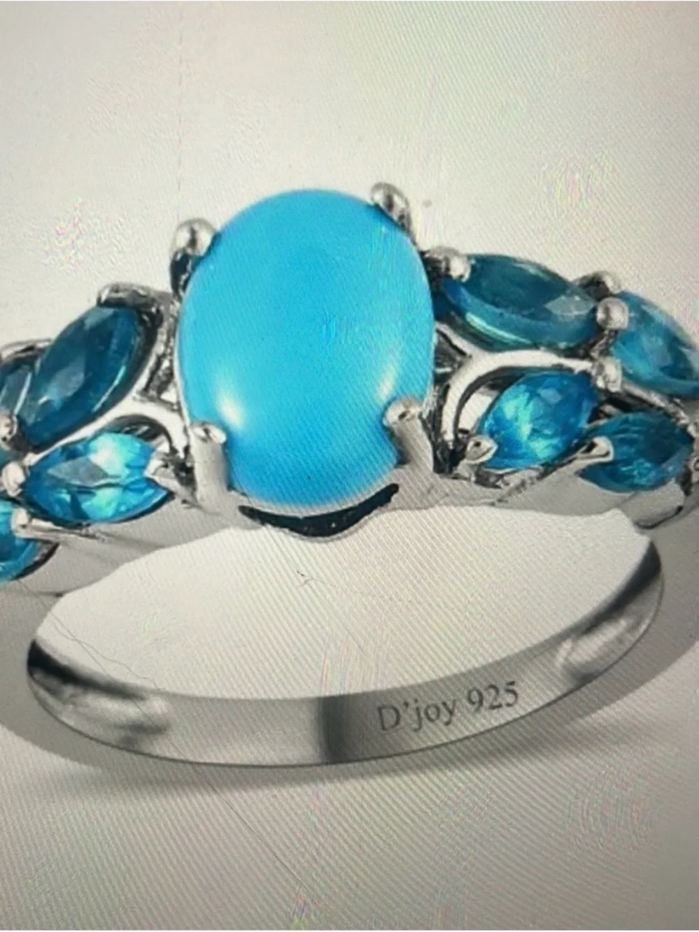 Sleeping Beauty Turquoise & Blue Apatite Band Ring